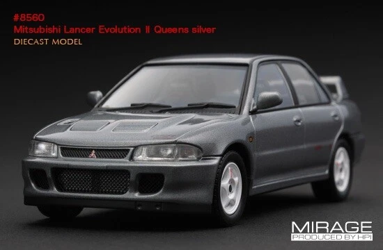 RARO! HPI #8560 Mitsubishi Lancer Evo II Queens Silver Rally modelo 1/43 Foto 1 de 1