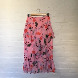 C/meo Collective Pink Floral Ruffle Skirt Size Small Au 8 BNWT | RRP $169.95 - Picture 1 of 6