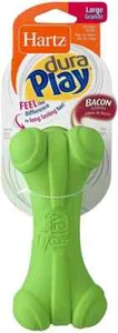 Hartz Dura Play Bacon Scented Squeak Bone Dog Toy, Multiple Dog Toy Sizes & Pack - Picture 1 of 1
