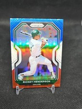 Rickey Henderson 2021 Panini Prizm Baseball Red White Blue Prizm SP Refractor