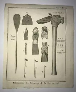 SOCIETÀ ISOLE STRUMENTI 1780 VIAGGIO JAMES COOK BELLA VEDUTA ANTICA - Foto 1 di 2