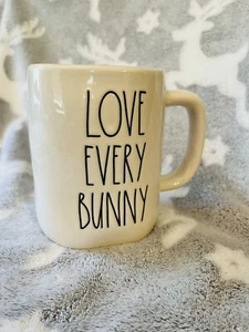 Rae Dunn Love Every Bunny Mug by Magenta With Black Lettering - Picture 1 of 2