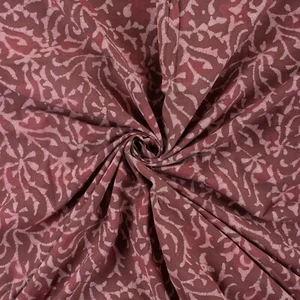 By The Yard Indian Block Print Dabu Floral Fabric Cotton Summer Home Decor Cloth - Picture 1 of 5