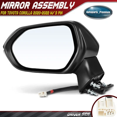 Левое зеркало регулировки стекла с электроприводом с 3 контактами для Toyota Corolla 2020-2022 - Изображение 1 из 4