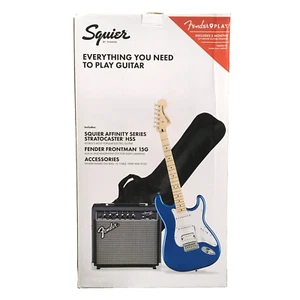 Squier Affinity Series Stratocaster HSS Pack, Electric Guitar, 15W Amplifier - Picture 1 of 5