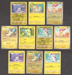 Minun Plusle Pokemon Card Collection Set of 10 English Cards Rare Lightning Cute - Picture 1 of 1