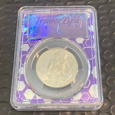 1982-D 50C  WASHINGTON SILVER HALF DOLLAR COMMEMORATIVE PCGS MS68 - Image 1 of 4