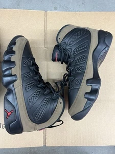 Nike Air Jordan 9 Retro GS Black True Red Light Olive HV4574-030 Sz 4y / Wmn 5.5 - Picture 1 of 9
