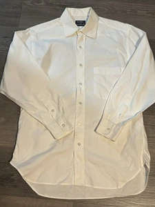 Gitman Bros For Varsity Button Up Shirt LS Striped Woven White 15 33 Cotton - Picture 1 of 12