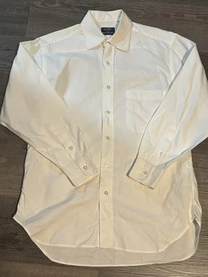 Gitman Bros For Varsity Button Up Shirt LS Striped Woven White 15 33 Cotton - Image 1 of 4