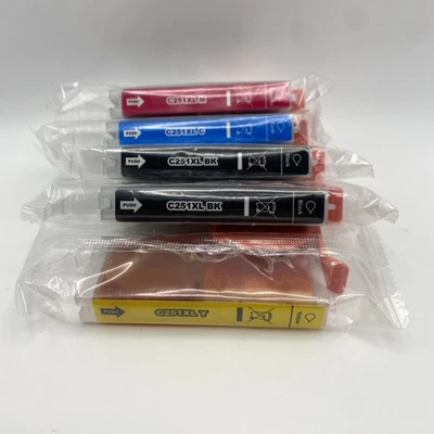 Canon Pixma Compatible Ink Cartridges C-251 XL Lot-Cyan, Magenta, Yellow, Black - Image 1 of 4