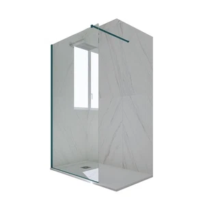 PARED DE DUCHA WALK IN 100 CM PVC VERDE VIDRIO TRANSPARENTE KOLORS - Imagen 1 de 2