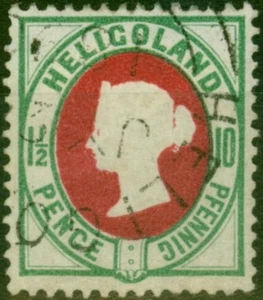 Heligoland 1875 10pf (1 1/2d) Deep Rose & Deep Green SG14 V.F.U (4) - Picture 1 of 1