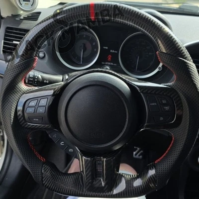Carbon Fiber Sport Steering Wheel for Mitsubishi Lancer Evolution Evo X 10-17 - Image 1 of 4