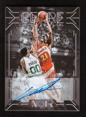 2024-25 Panini Noir Dominique Wilkins Género Gráficos Auto Holo Plata 05/15 Foto 1 de 2