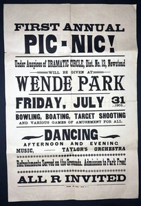 SELTEN große Werbung Breitseite - polnischer dramatischer Kreis - Buffalo NY Newstead 1903 - Bild 1 von 5