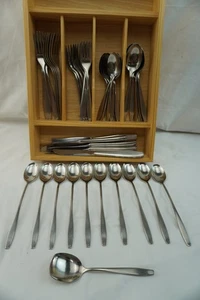 International Today Stainless 56 Pieces-Dinner Salad Fork Tea Table Spoon Knife+ - Picture 1 of 16