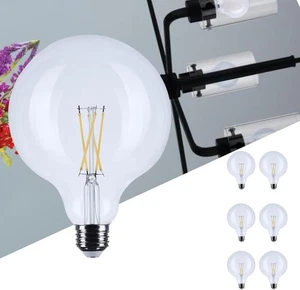 SATCO S12488 - 8 Watt G40 LED Globe Light Bulb - 3500K - 120 Volts (6 Pack) - Picture 1 of 5