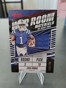 2023 Panini Absolute - War Room Materials Josh Downs #WR-JD /199 (MEM, RC) - Picture 1 of 2