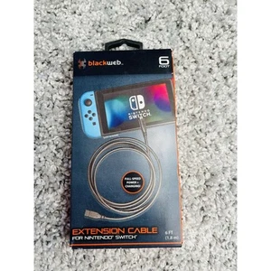 Nintendo Extension Charging Cables Switch 6' Switch Blackweb Electronics - Picture 1 of 8