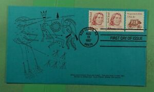 DR WHO 1987 FDC RED CLOUD INDIAN VAN OTTEN CACHET COMBO k083375