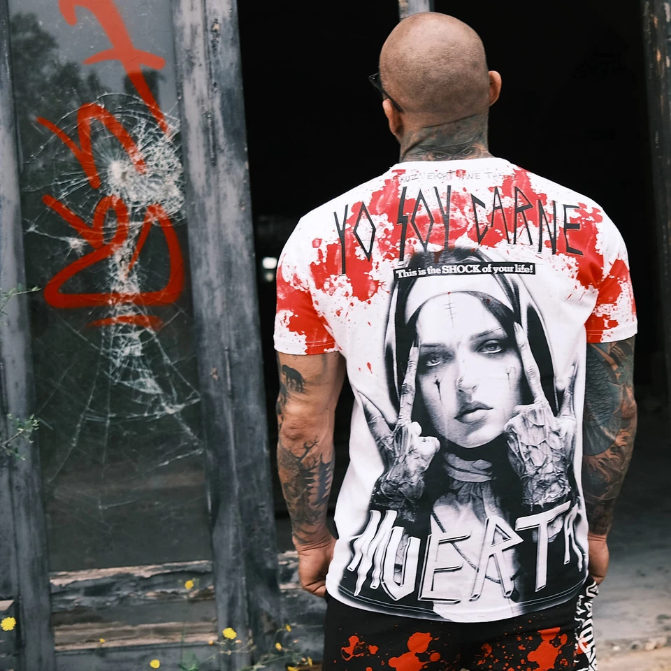 Neues Yakuza Herren Carne Regular T-Shirt - Weiß - Bild 1 von 1