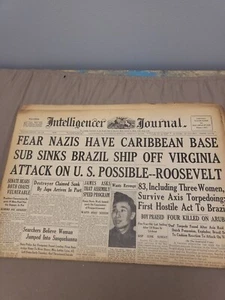 February 18th 1942 Ww2 Complete Newspapers (Lancaster Pa) - Picture 1 of 15