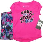 Girls Under Armour Short Set 2 pc Athletic Sports Wear Don?t Try to Stop Me Bike