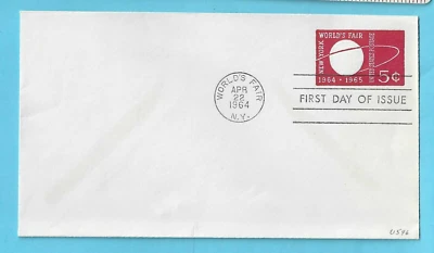 US. U546. 5c. New York World 's Fair Issue, Size 6 1/2" x 3 5/8". FDC. 1964 (#70 - Image 1 of 3