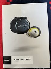 Bose SoundSport Free Wireless Headphones Earbuds Midnight Blue - Citron Yellow