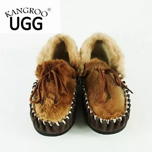 Stylish Winter Slippers – Kangaroo and Sheepskin Moccasins for Gifting - Picture 1 of 8