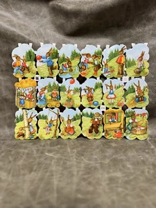 ALEMÁN MEDIADOS DE SIGLO PASCUA HOJA COMPLETA TROQUELADO EN RELIEVE RESTOS LITOGRAFIADOS - Imagen 1 de 3
