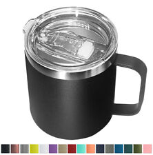 14oz Coffee Mug Slider Lid Stainless Steel Vacuum Double Wall Insulation Tumbler
