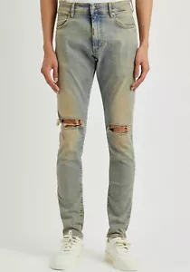 Represent - Destoryer Blue Washed Skinny Mens Jeans - Picture 1 of 3