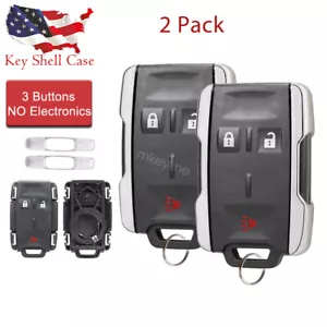 2 For 2014 - 2019 Chevrolet Silverado 1500 2500 Remote Key Fob Case Shell Cover - Picture 1 of 6