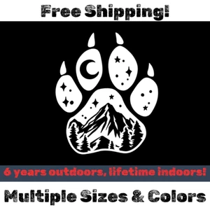 PAW PRINT Mountain pet, cat, dog Vinyl Decal Sticker - Car, SUV, Laptop, Windows - Picture 1 of 9