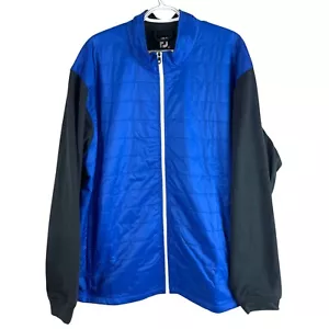 NEW Footjoy Golf Mens Hybrid Jacket 2XL Royal Blue Black Full Zip Quilted $175 - Picture 1 of 8