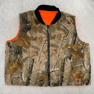 Bob Allen Vest Adult 2XL Camo Orange Reversible Realtree Shooting Hunting Mens - Picture 1 of 10