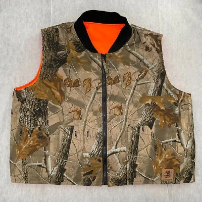 Bob Allen Vest Adult 2XL Camo Orange Reversible Realtree Shooting Hunting Mens - Image 1 of 4
