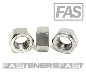 (5) 7/8-9 Finished Hex Nuts Stainless Steel (5 Pieces) 18-8 - Picture 1 of 5