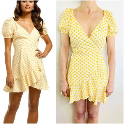 Significativo Otro Talla 6 8 Sinfonía Margarita Bordado Mini Vestido Envolvente Diseñador Foto 1 de 4