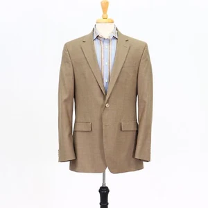 Kenneth Cole 42R Brown Sport Coat Blazer Jacket Solid 2B Wool - Picture 1 of 11
