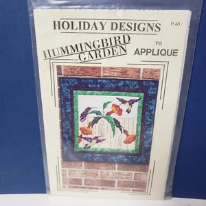 Holiday Designs to Applique HUMMINGBIRD GARDEN Quilt Pattern Donna Poster - Picture 1 of 3