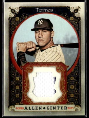 L117 - 2023 Topps Allen & Ginter Gleyber Torres #AGRB-GT Allen & Ginter Relics - Image 1 of 2