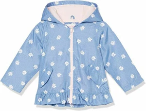 Carter's Girls Chambray Floral Print Fleece Lined Jacket Size 4 5/6 6X - Picture 1 of 1