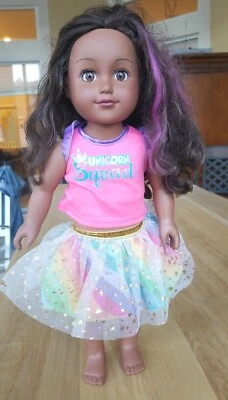 Кукла Cititoys 2013 AA афроамериканская девочка 18 дюймов карие глаза «МОЯ ЖИЗНЬ КАК» GS122A - Изображение 1 из 4