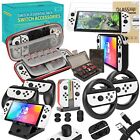Accessories Kit for Nintendo Switch OLED Games Bundle Carrying Case Screen