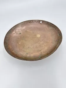 Antique Bronze Pan Stamped Eastern Dish Plate Collectable - Picture 1 of 10