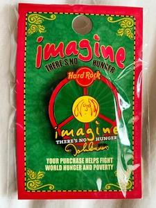 HARD ROCK CAFE 2010 John Lennon IMAGINE No hay Alfiler Hambre ¡NUEVO en TARJETA! - Imagen 1 de 6