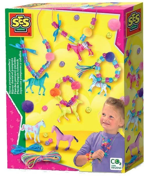 Pferde Pompon-Schmuck - Bastelset - Bild 1 von 1